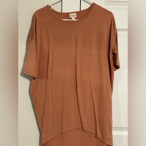 Lularoe Irma t shirt. Pumpkin color. Very soft. Nwot